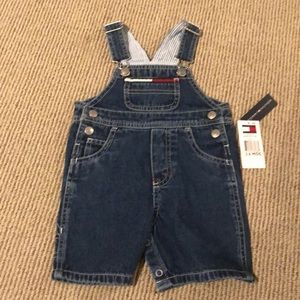 NWT Tommy Hilfiger baby boy jeans romper overalls size 3-6 month